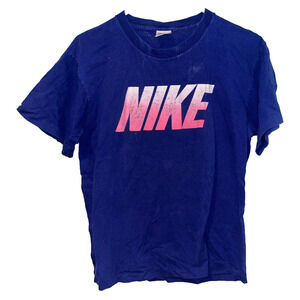 Nike Shirt Adult Sz. L Short Sleeve Graphic Athletic Tee Spellout Vintage USA